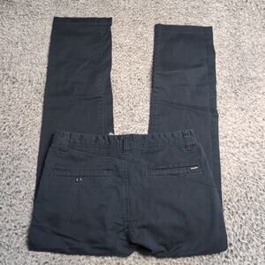 Volcom Pants Men 30x30 Blue Flat Front Straight Leg Classiccore Workwear Chore